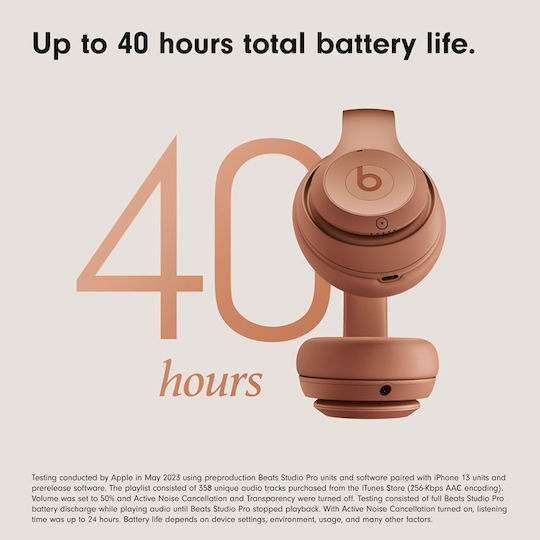 Beats Studio Pro x Kim Kardashian Wireless / Wired Over Ear Headphones with 40 hours of Operation and Quick Charge Dune