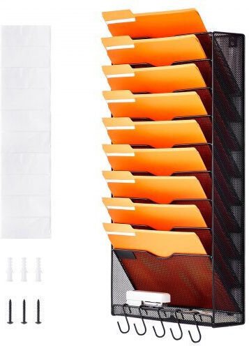 Vevor Wandregal Mesh 1 Stück 10 Fächer Büro Schule Wjbgjhswjsws0oid1v0