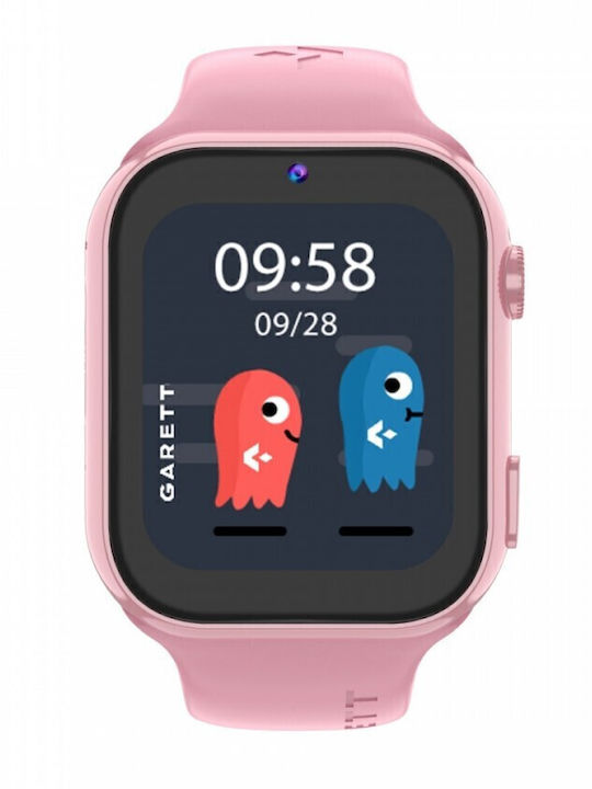 Garett Ceas digital pentru copii Twin cu curea din cauciuc/plastic Roz