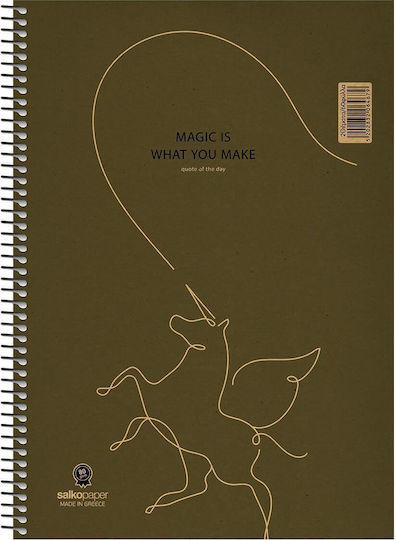 Salko Spiral Notebook "Quote Day" 17x25 3 Subjects 180 pages 6463 Various Designs