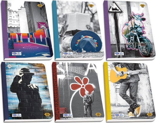 Skag Schulheft Geregelt A4 3 Schulfachhefte Street Icons Brücke (Verschiedene Designs oder Farben)