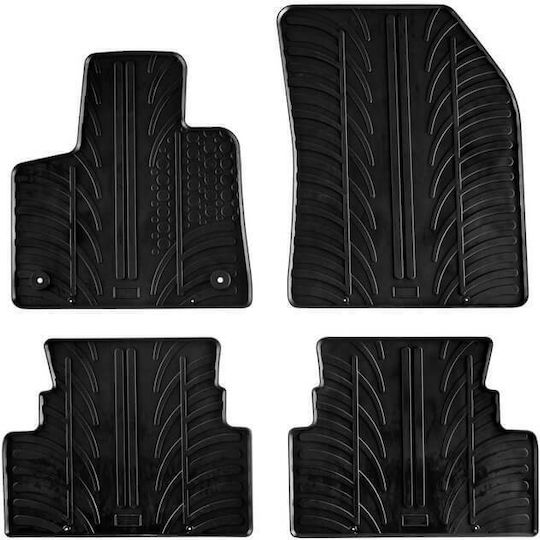 Lampa Set of Front and Rear Mats 4pcs Tray Type for Opel Grandland X 2017 Black