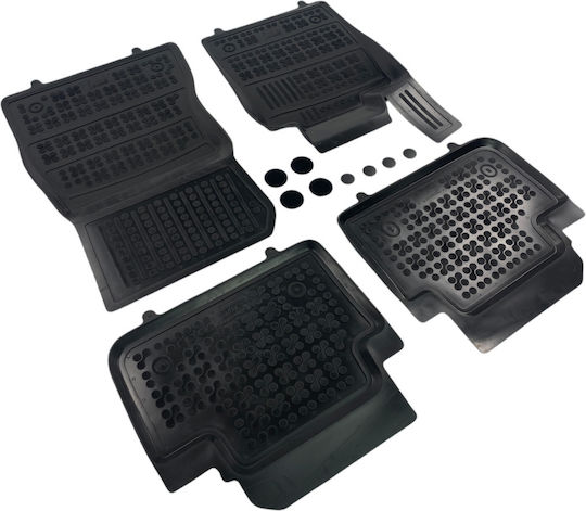Set of Front and Rear Mats 4pcs Tray Type for BMW Series 5 2023+ Black