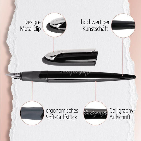 Online Kalligraphie Feder Stub 1.4mm mit Schwarz Tintenfarbe