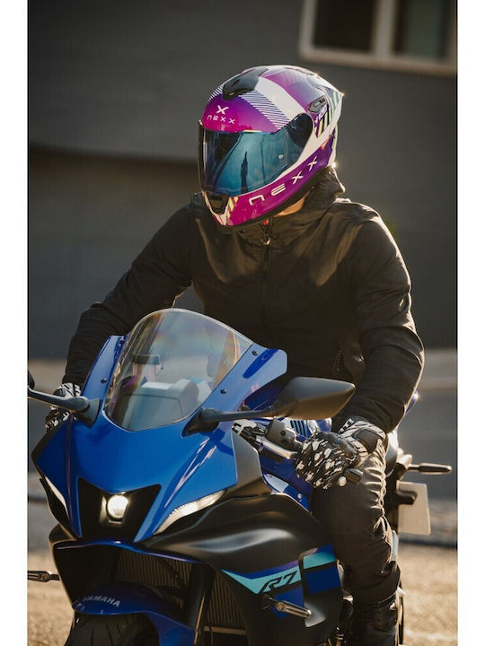 Nexx Y.100R Fade Purple / White Motorradhelm Volles Gesicht DOT / ECE 22.06 1575gr mit Pinlock