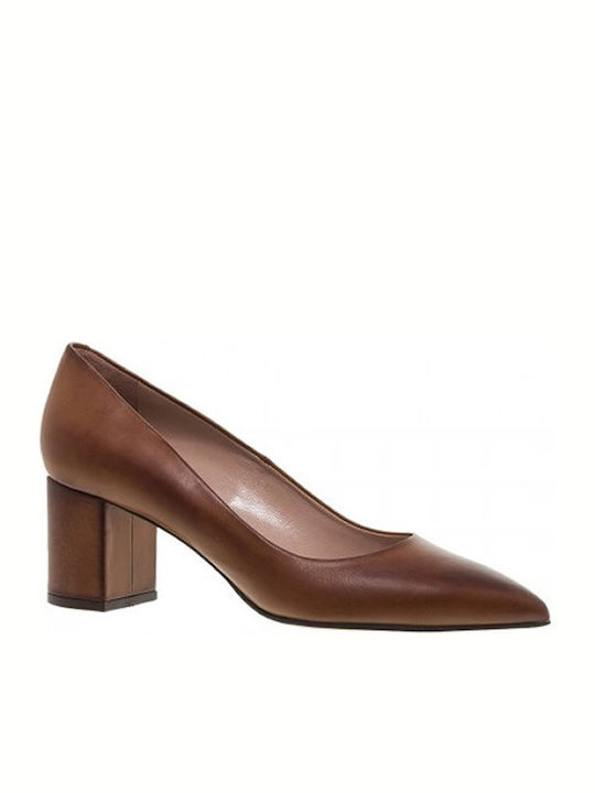 Mourtzi Leather Brown Heels