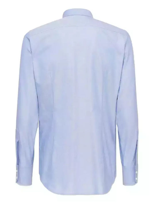 Langärmlig Baumwolle Hemd Light Blue