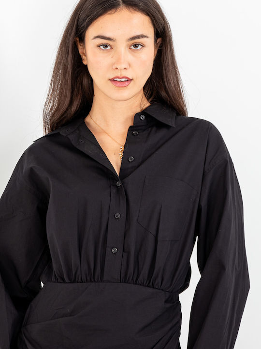 Rochie de Seara Mini Wrap-Around Neagra