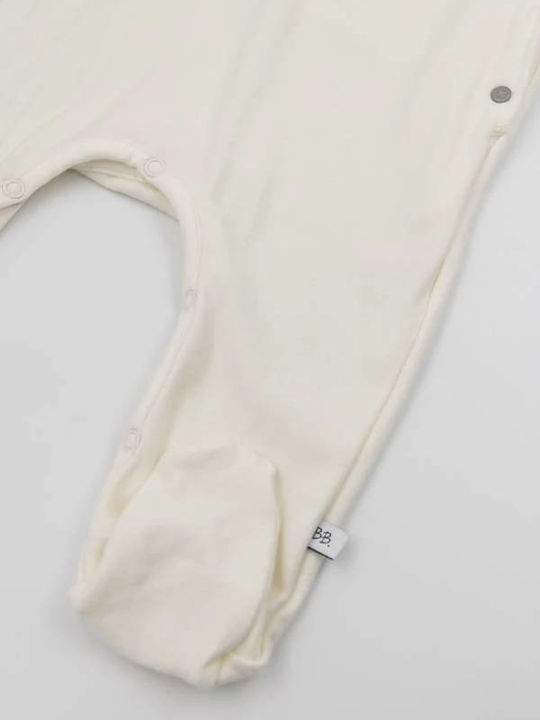 Bamboom Babystrampler Langärmliges Pure Panna