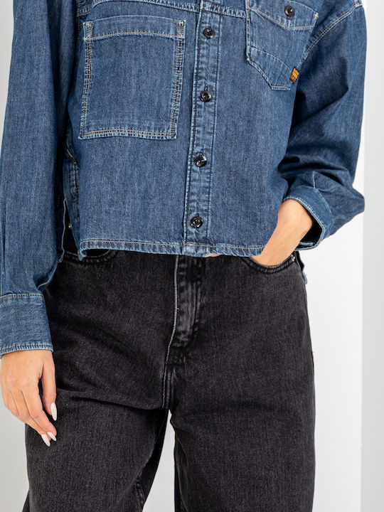 Langärmelig Damen Hemd Gray