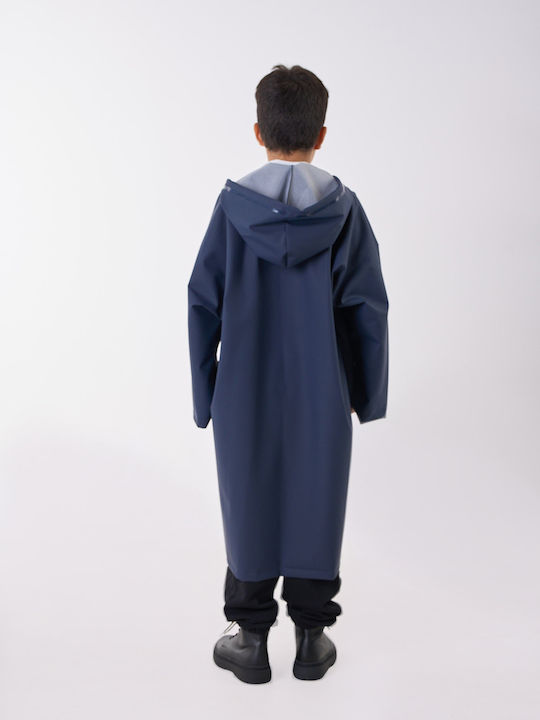 Walker Flex X-long Waterproof Kids Coat with Hood Blue