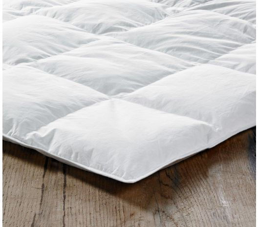 Bettdecke Einzelbett Daunen 160x240cm Weiß