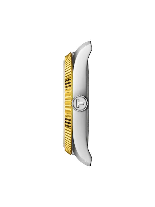 Tissot T-classic Ανδρικό Ρολόι Μπαταρίας με Ασημί Μεταλλικό Μπρασελέ