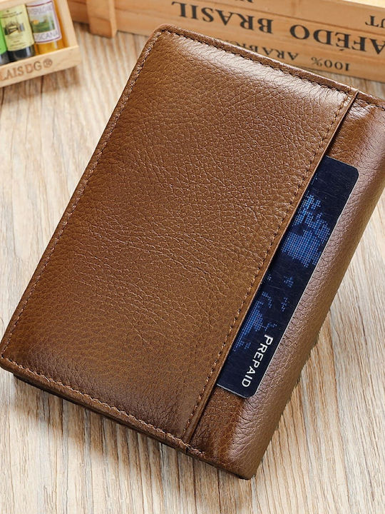 Leder Herren Geldbörse Reise mit RFID Braun