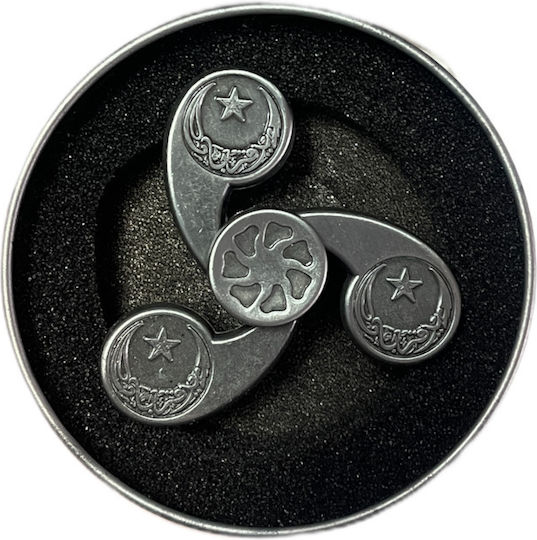 Fidget Spinner 3 Leaves Star Ασημί