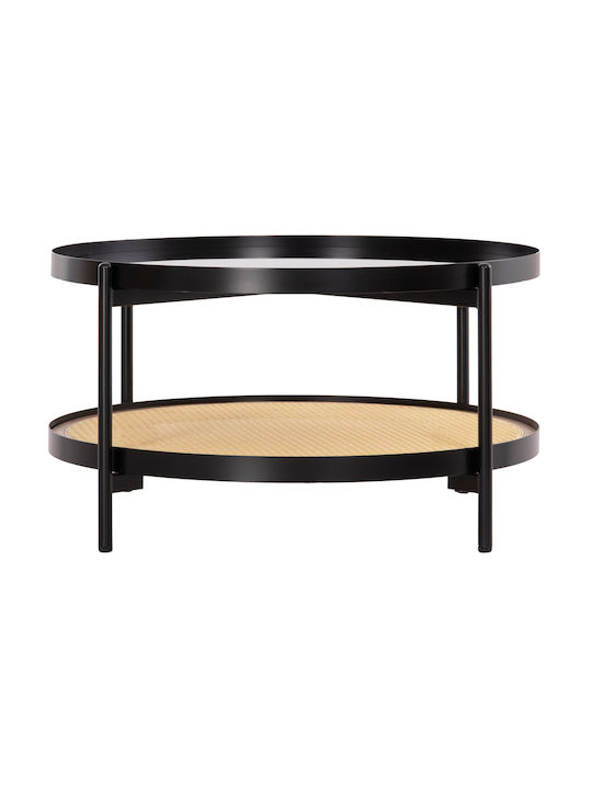 Round Central Coffee Table Seitz Glass Natural M80xL80xH45cm