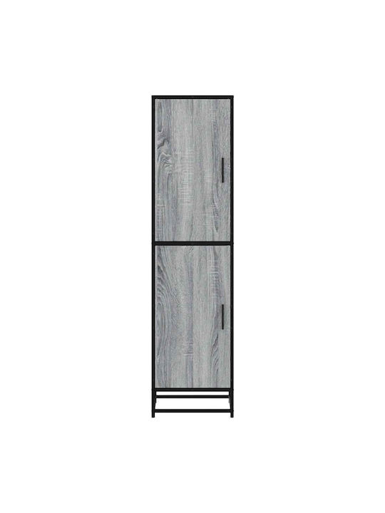 Cabinet Storage Made of Metal & Wood L35.5xW35xH139cm