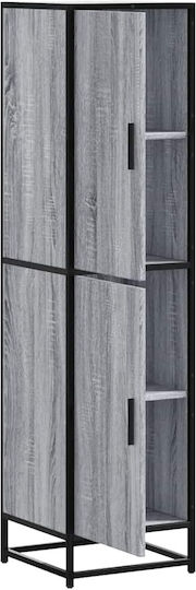 Cabinet Storage Made of Metal & Wood L35.5xW35xH139cm