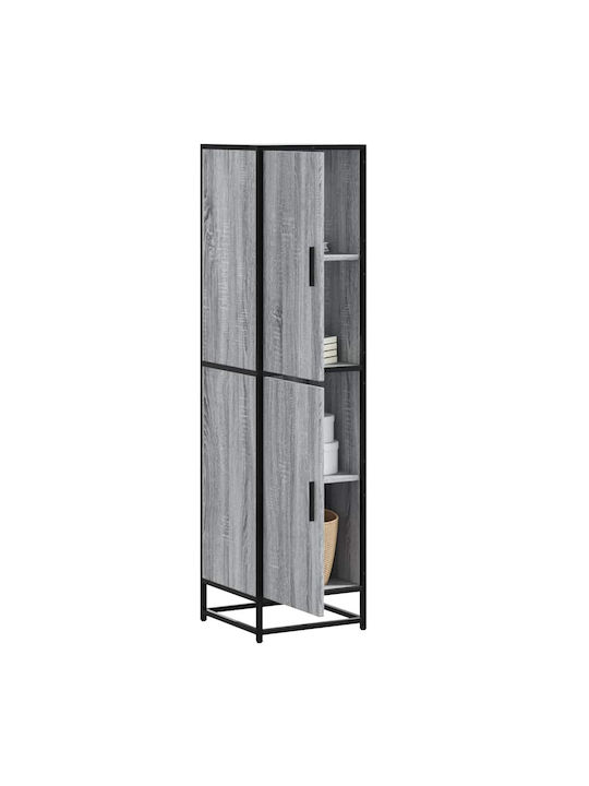 Cabinet Storage Made of Metal & Wood L35.5xW35xH139cm