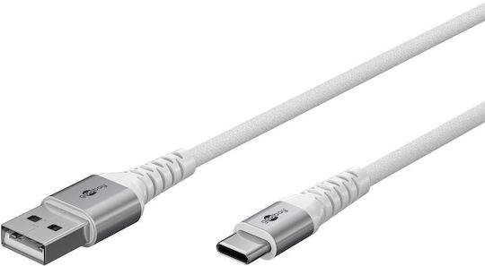 Goobay USB 2.0 Cable USB-C male - USB-A 60W Λευκό 1m 74530