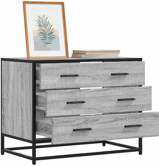 Συρταριέρα Κρεβατοκάμαρας Grey Sonoma 70x41x56cm