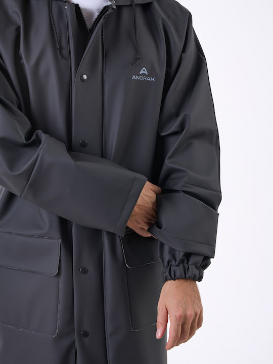 Anorak Αδιάβροχη Καπαρντίνα Strutter Flex X-long Μαύρο
