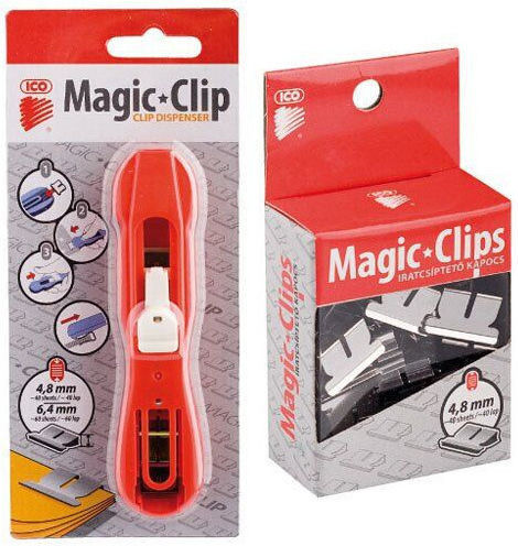 Ico Κλιπ Πλαστικό Magic Clip Dispenser Κόκκινο