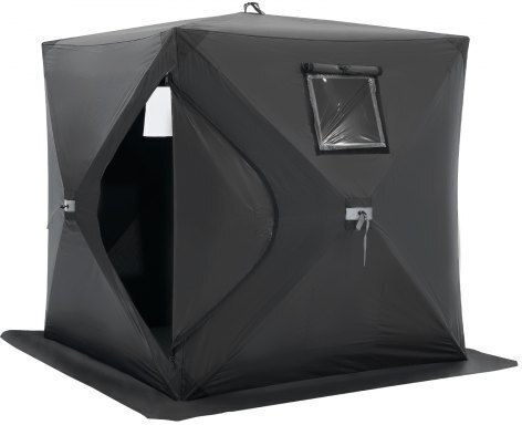 Vevor Winter Fishing Tent Pop Up Black for 2 People 165x150x165cm Fishing Tent