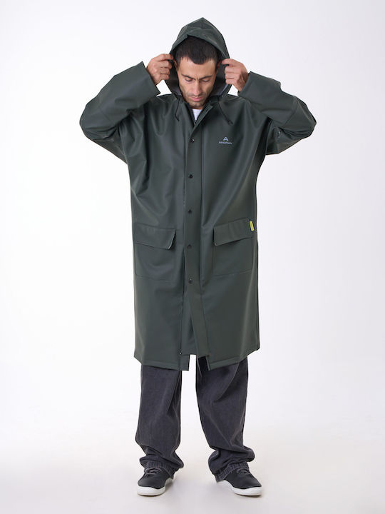 Anorak Αδιάβροχη Καπαρντίνα Strutter Flex X-long Λαδί