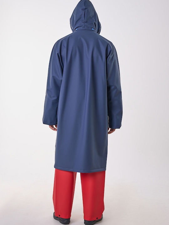 Anorak Αδιάβροχη Καπαρντίνα Avenue X-long Μπλέ