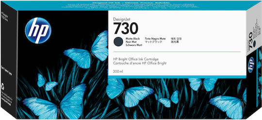 HP 730 Γνήσιο Μελάνι Εκτυπωτή InkJet Matte Μαύρο (P2V71A)