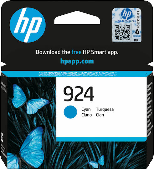 HP 924 Original InkJet Printer Ink Cyan (4K0U3NE)