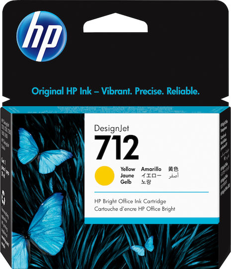 HP 712 Original InkJet Printer Ink Yellow (3ED69A)