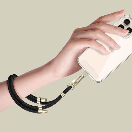 Tech-Protect Rope Wrist Strap for Mobile Phones Black