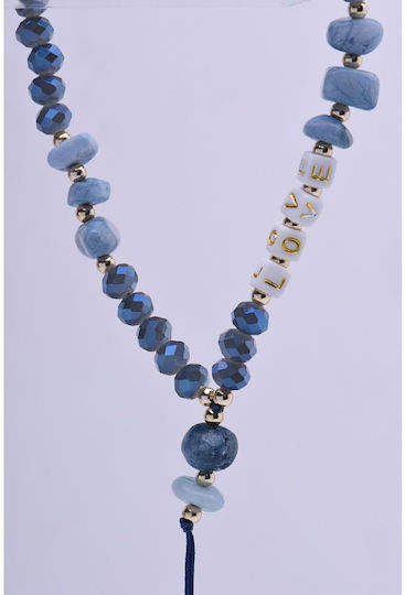 Love Pendant Λουράκι Καρπού για Κινητά Μπλε