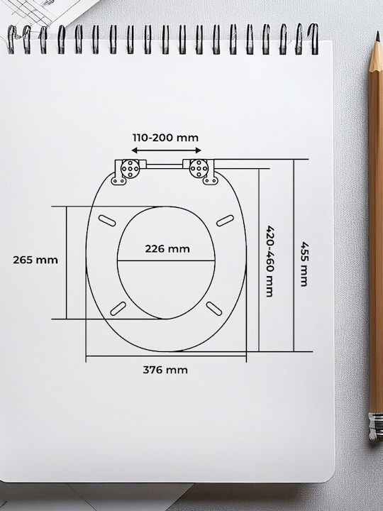 Free-standing Toilet Seat Awd Interior 1911 Edessa Mdf Wood Pattern