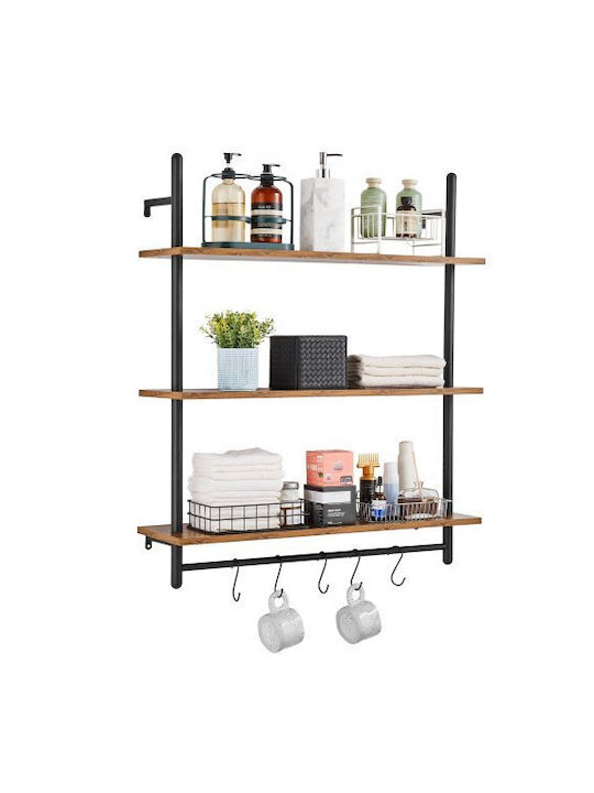 Raft Perete Negru 80x24.5x96.5cm