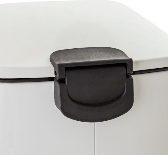 AWD Interior Inox Καλαθάκι Μπάνιου Soft Close 6lt Λευκό