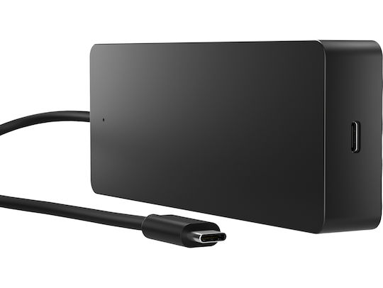 HP USB-C Docking Station με HDMI/DisplayPort 4K PD Ethernet και σύνδεση 2 Οθονών Μαύρο (50H55UT)