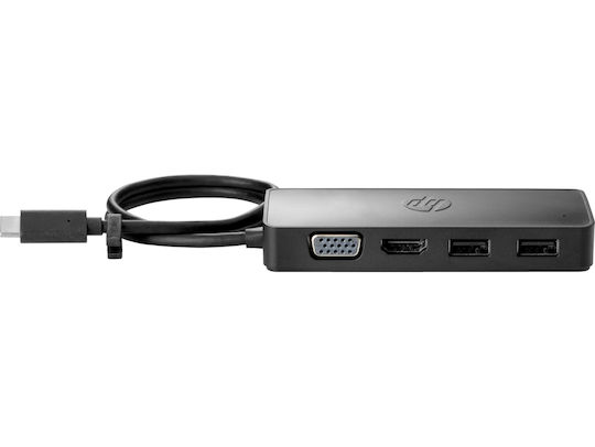 HP Travel Hub G2 USB-C Docking Station με HDMI 4K Ασημί