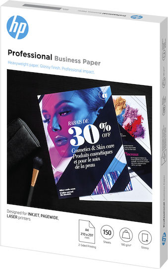 Paper, Hp Inkjet, Pagewide And Laser Professional Business Paper, A4, Glossy, 180g/m2, 150 Sheets