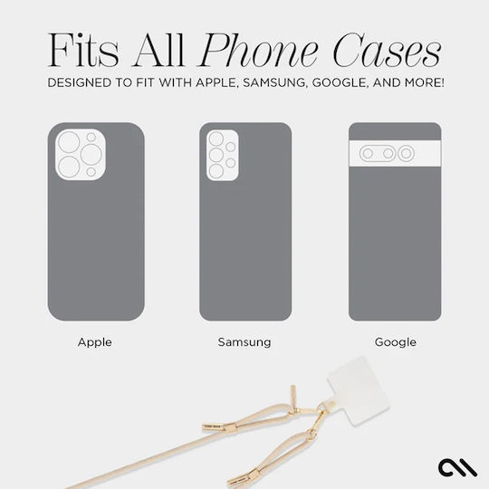 Case-Mate Curea pentru gât pentru telefoane mobile Bej