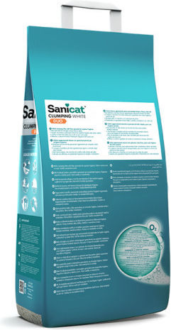 Sanicat Clumping White Bentonite Cat Litter with Scent Vanilla 10lt