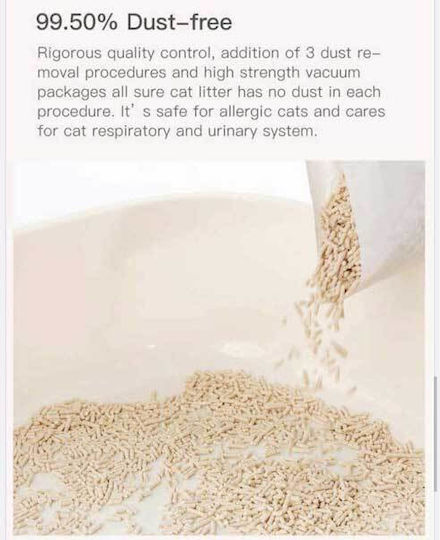 Cature Natural Tofu Clumping Cat Litter Cat Pellet Tofu with Scent Green Tea 6lt