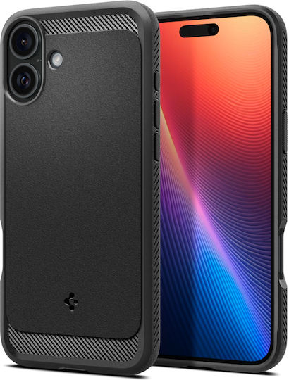 Spigen Rugged Armor Magfit Umschlag Rückseite Kunststoff 0.3mm Matte Black (iPhone 16 Plus)