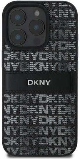 DKNY Pattern Umschlag Rückseite Metallisch Schwarz (iPhone 17 Pro Max / iPhone 17 Pro / iPhone 16 Pro Max)