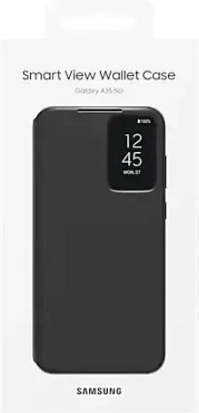 Samsung S View Wallet Cover Plastic Black (Galaxy A35)
