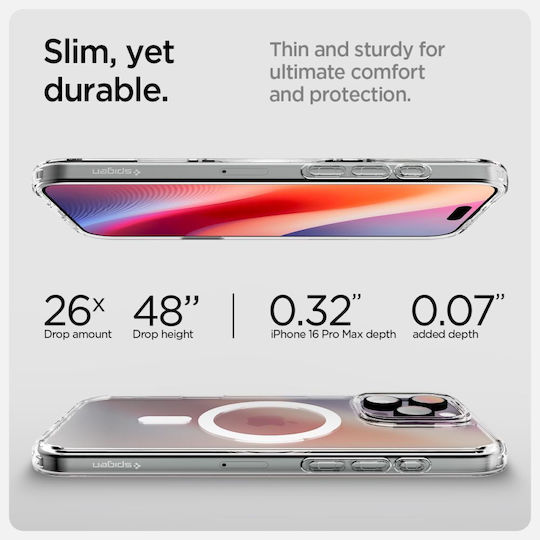 Spigen Ultra Hybrid Umschlag Rückseite Kunststoff 2mm Weiß (iPhone 17 Pro / iPhone 16 Pro)
