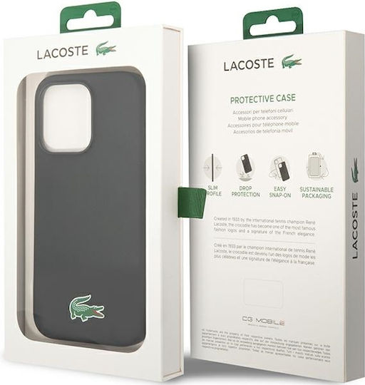 Lacoste Silicone Magsafe Back Cover Πλαστικό / Σιλικόνης Μαύρο (iPhone 14 Pro Max)
