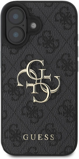 Guess 4g Big Logo Back Cover Synthetic Leather Black (iPhone 16)